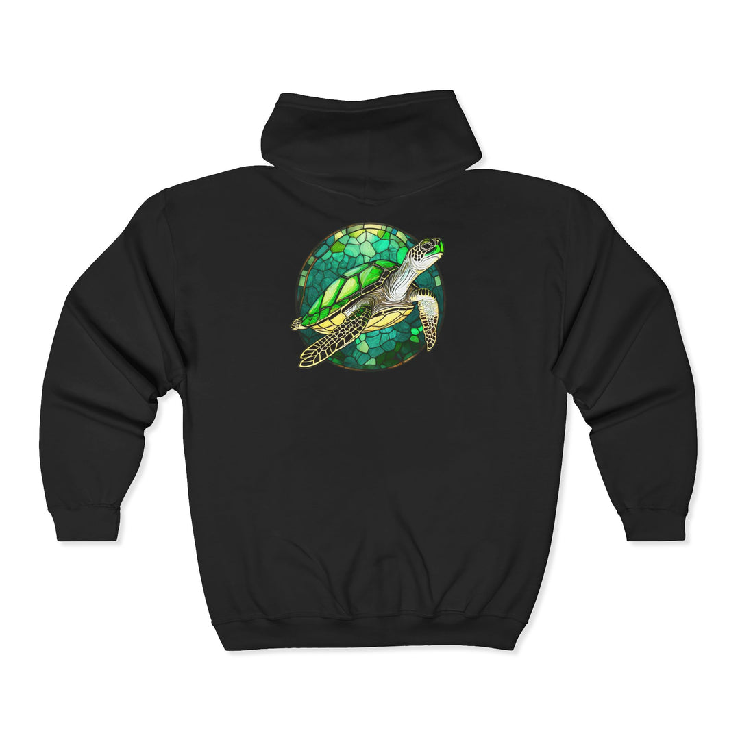 Stained Glass Turtle - Unisex Heavy Blend™ Full Zip Hooded Sweatshirt