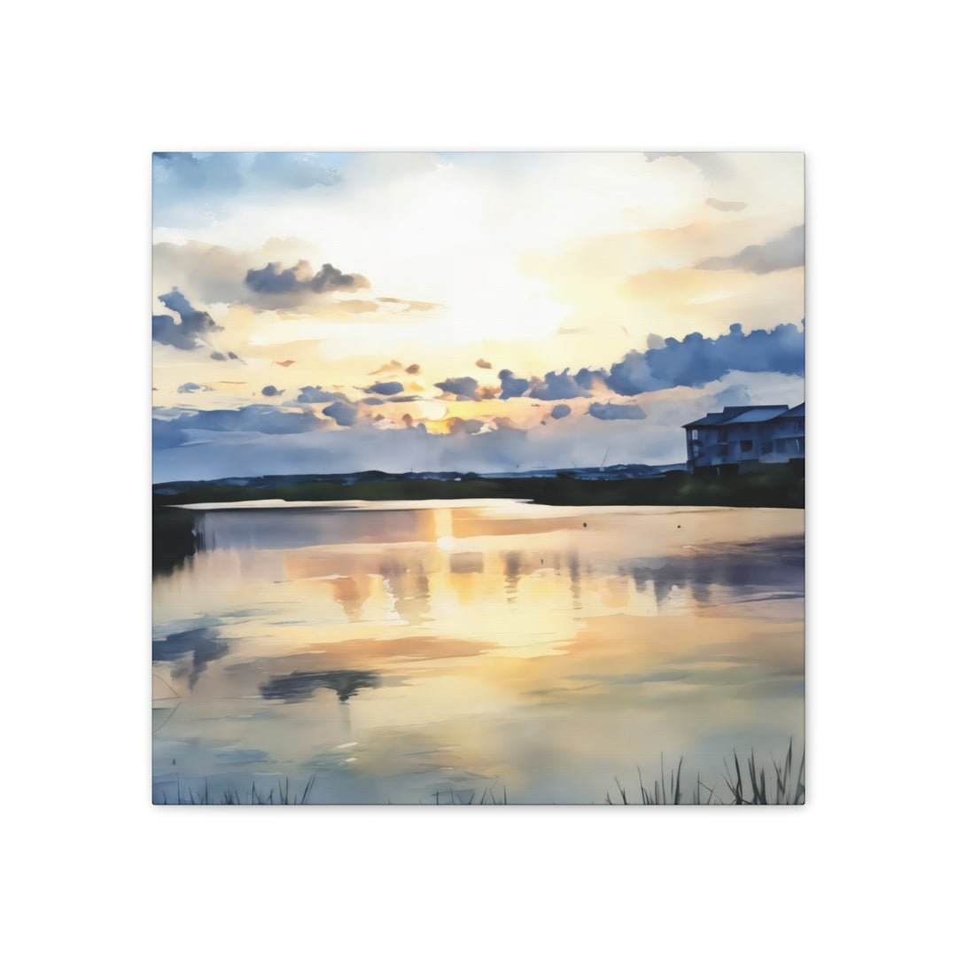 Serene Sunset Landscape Canvas Wall Art