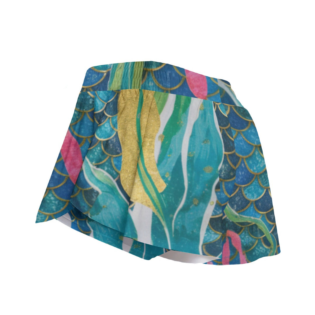 Mermaid Party Women's Sport Skorts With Pocket