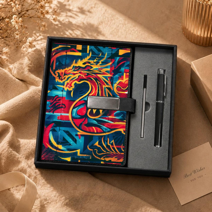 Dragon Run Notebook Gift Set with Metal Pen