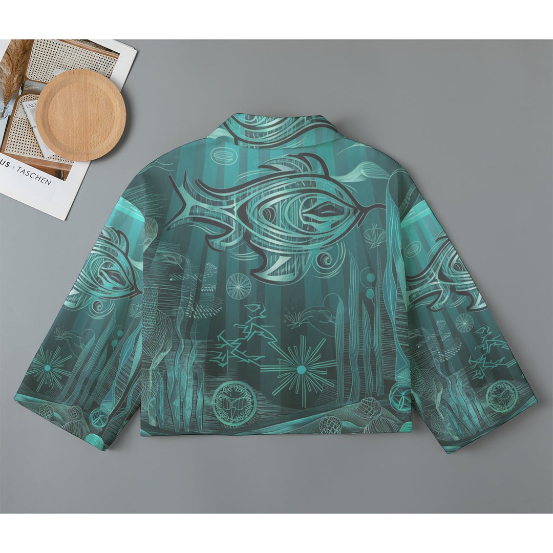 Hawaii Design Women's Cropped Jacket | 245GSM Cotton