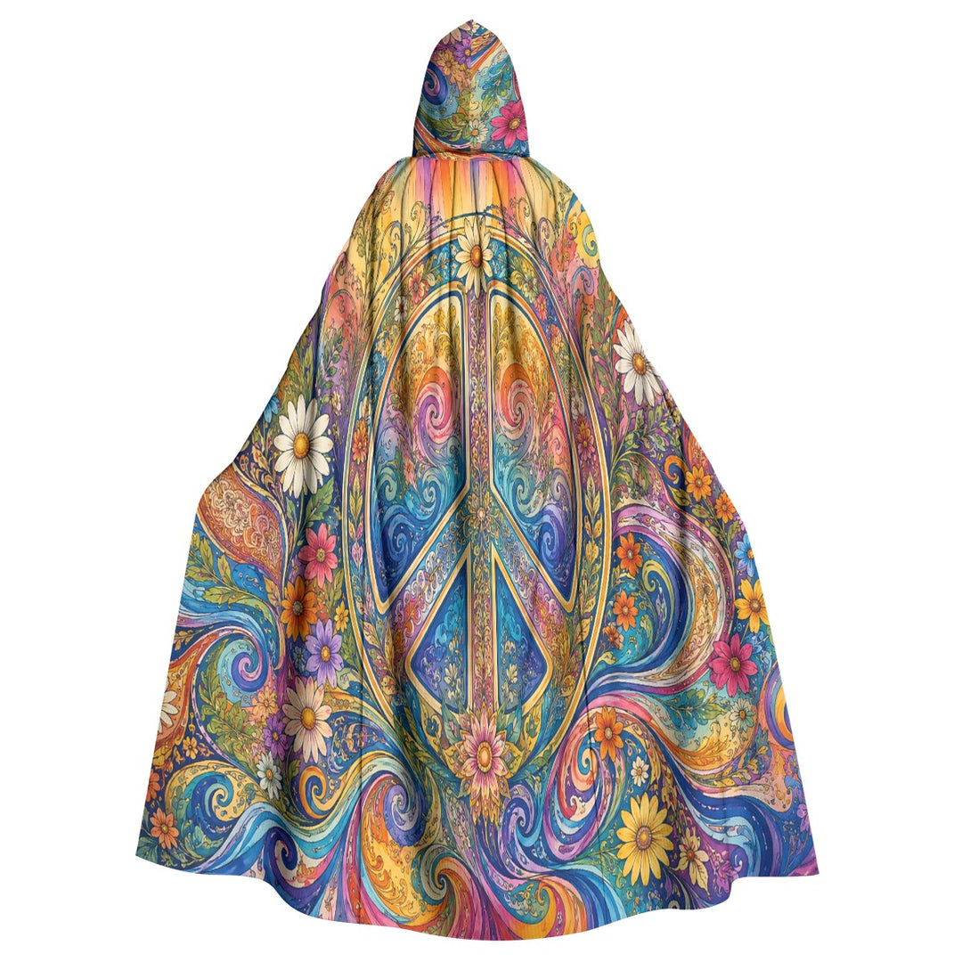 PEACE Unisex Hooded Cloak