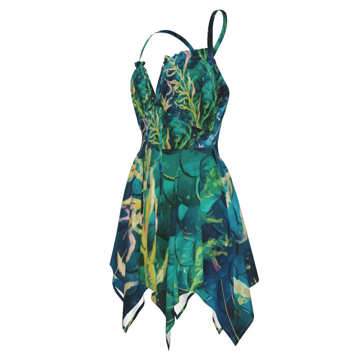 Mermaid Green Women’s Sleeveless Slip Dress