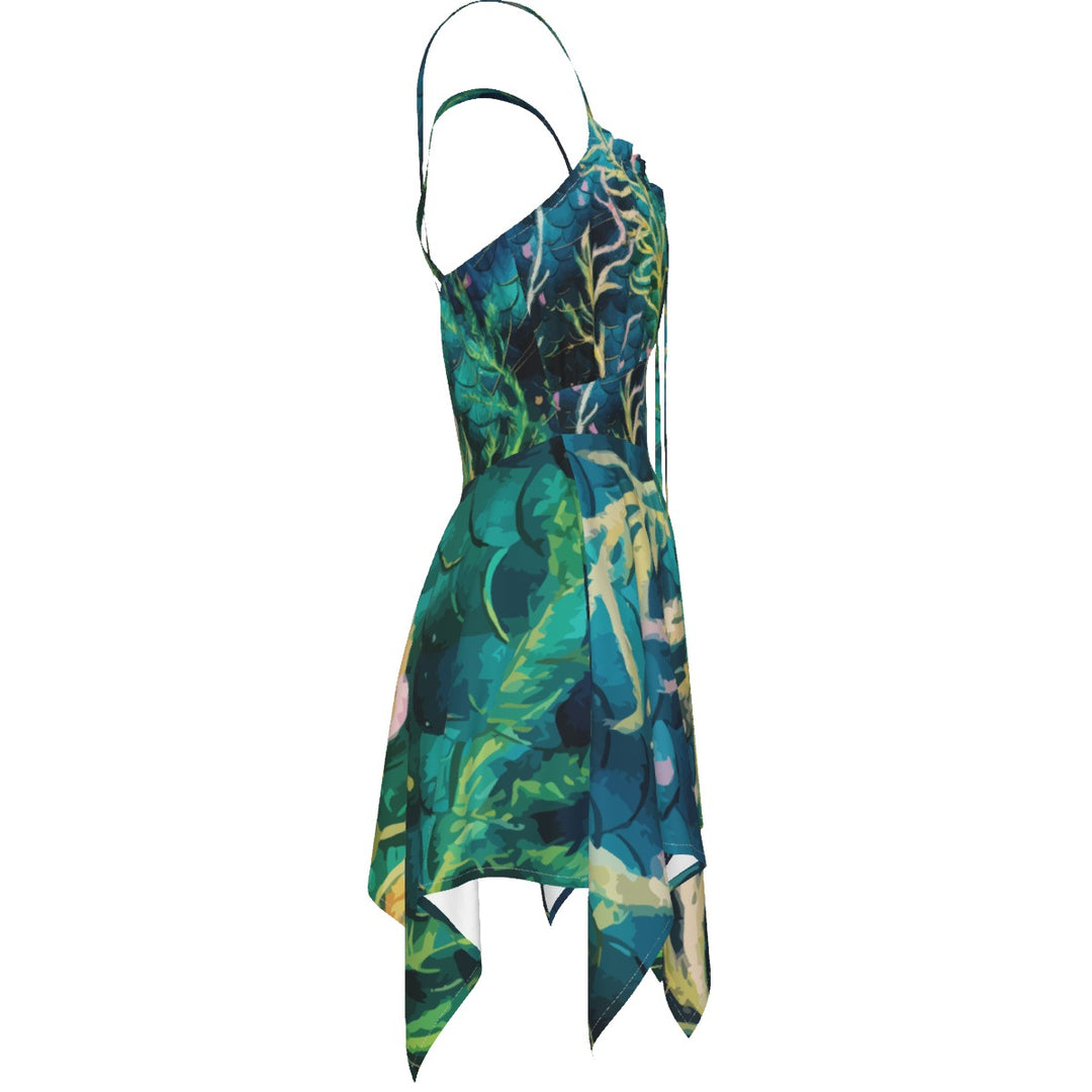 Mermaid Green Women’s Sleeveless Slip Dress