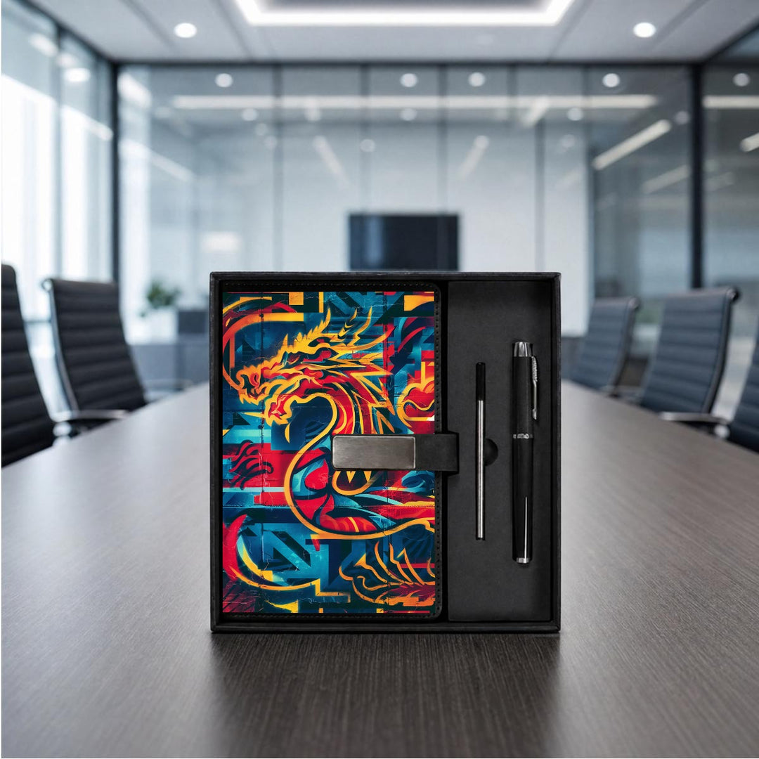 Dragon Run Notebook Gift Set with Metal Pen