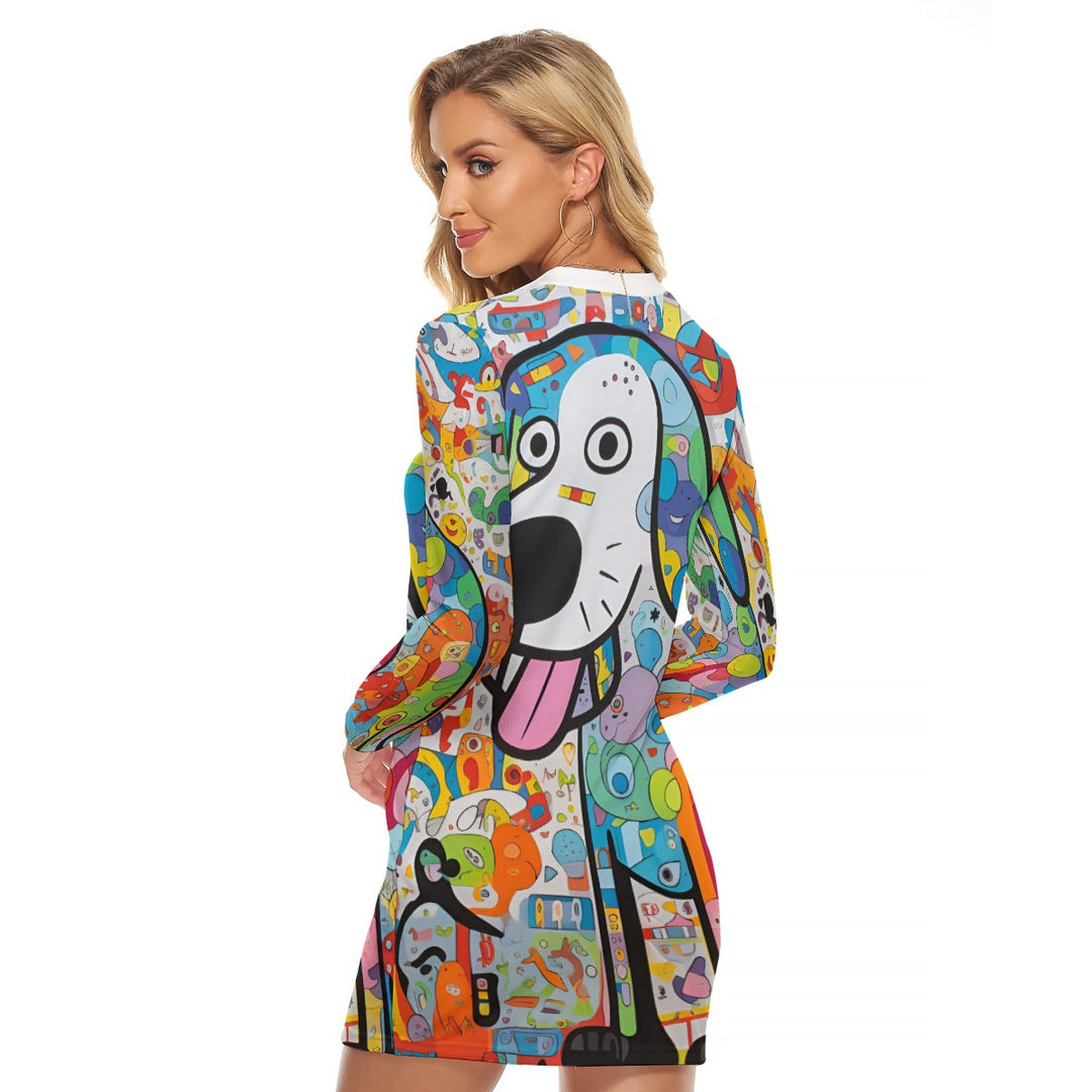 Doggie Pal Women's Zip Front Tight Dress