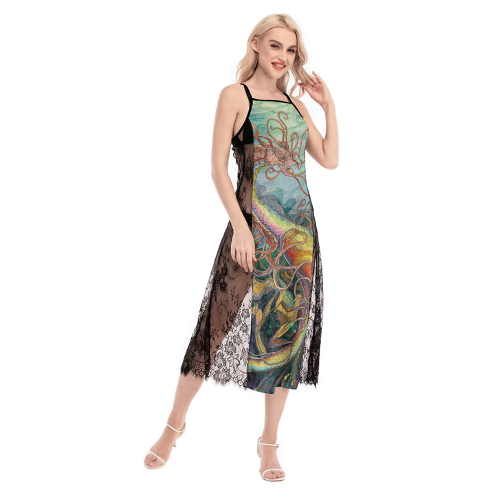 Sea Dragon Women's Lace Cami Cross Back Dress Sleepwear