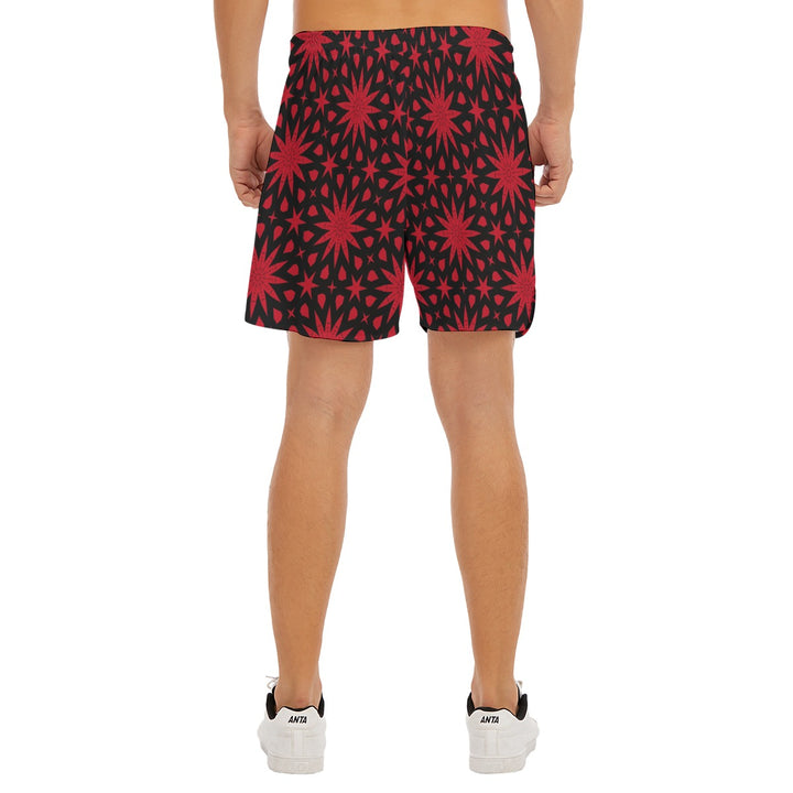 Red Star Pattern Men's Shorts