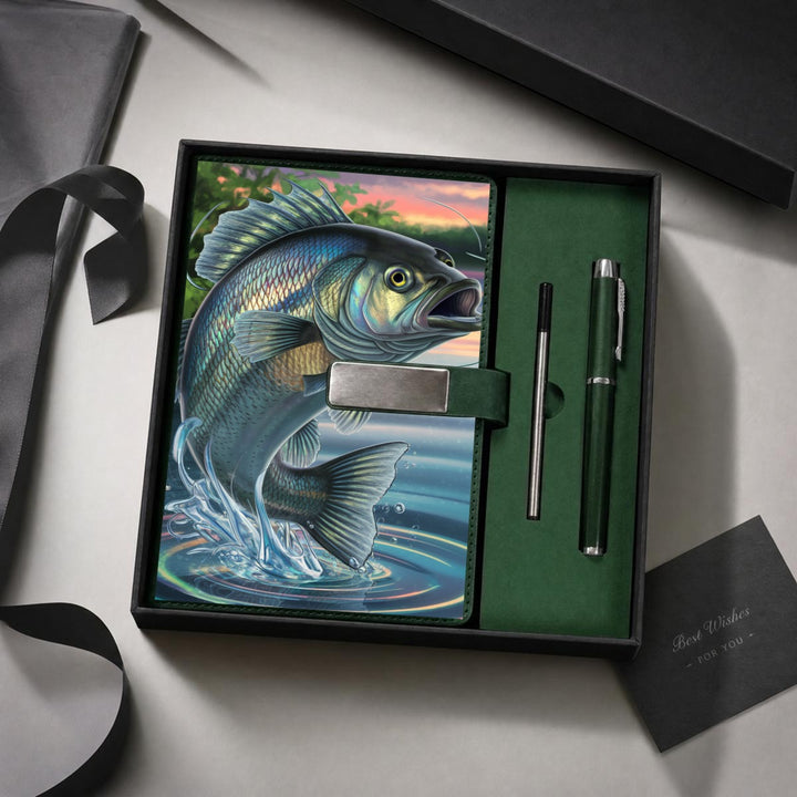 Fisherman's Delight Notebook Gift Set with Metal Pen