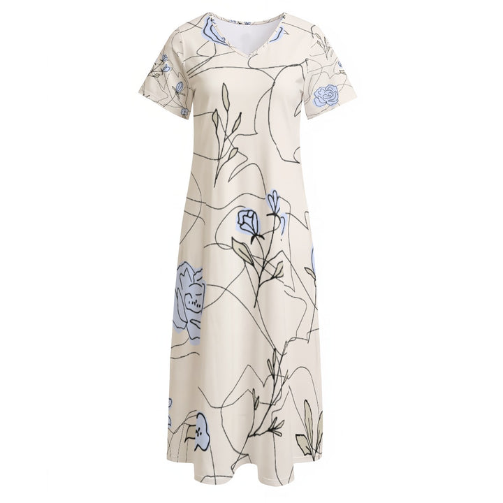 Summer Breeze Women’s V-Neck Dress With Side Slit