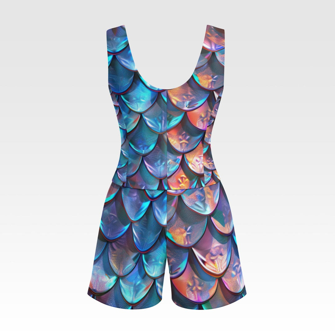 Mermaid Scale Shapewear Shorts Set