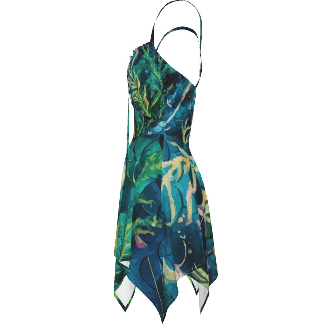Mermaid Green Women’s Sleeveless Slip Dress