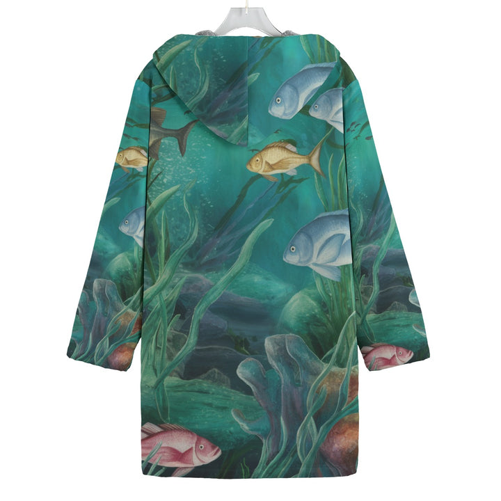 Under The Se Men's Canvas Button Fleece Windbreaker