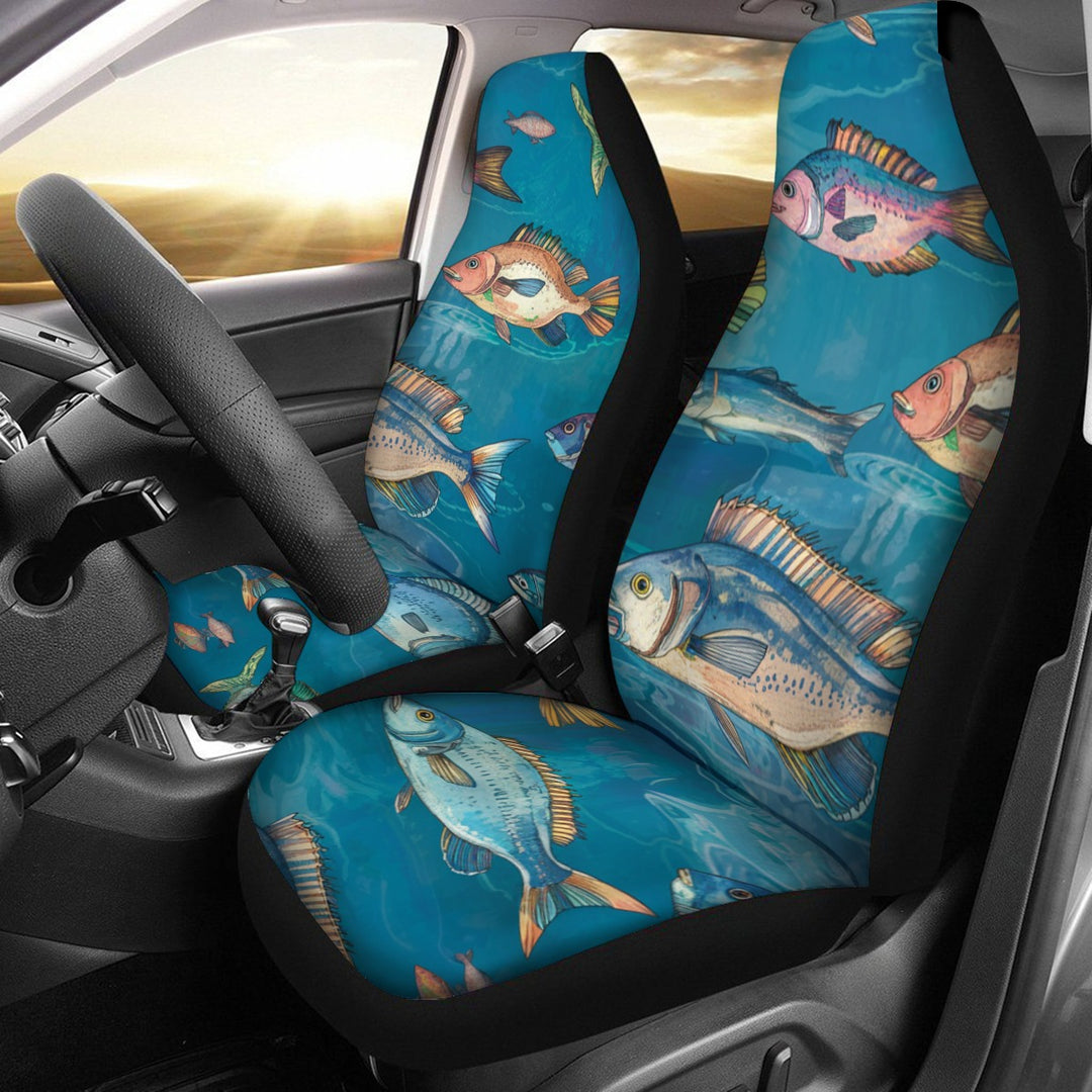 Fish Design Universal Car Seat Cover With Thickened Back
