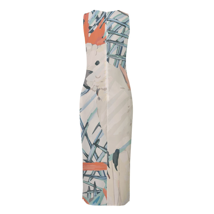 Parrot Women's Beach Perspective Chiffon Sleeveless Dress