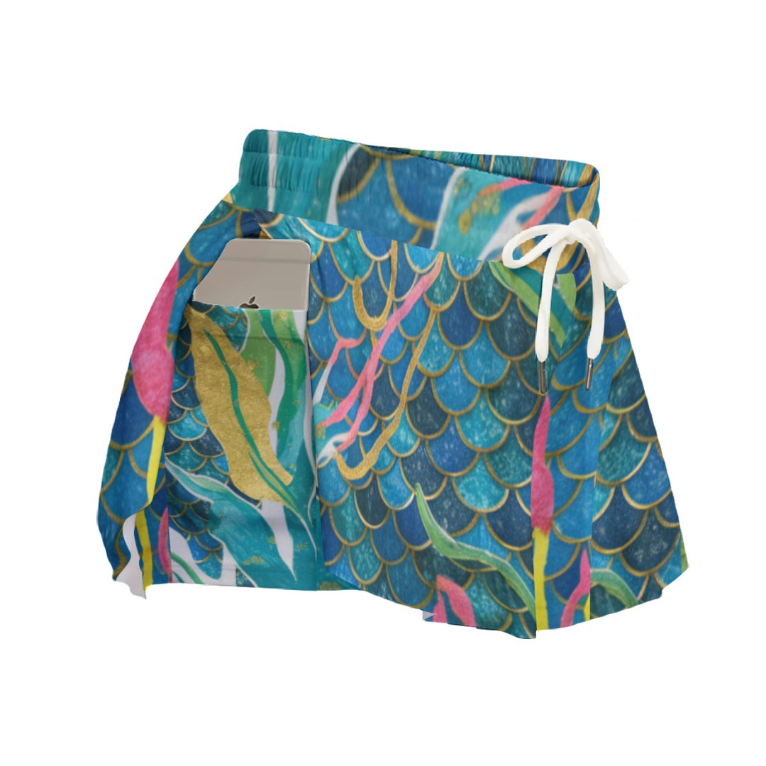 Mermaid Party Women's Sport Skorts With Pocket