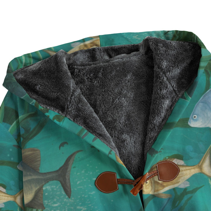 Under The Se Men's Canvas Button Fleece Windbreaker