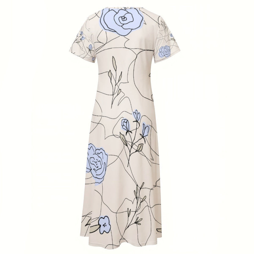 Summer Breeze Women’s V-Neck Dress With Side Slit