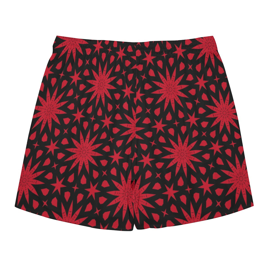 Red Star Pattern Men's Shorts
