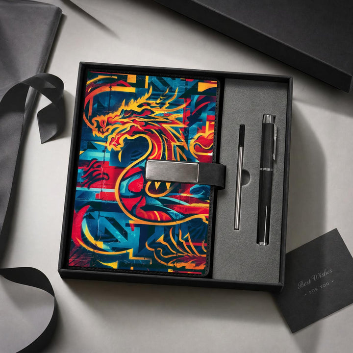 Dragon Run Notebook Gift Set with Metal Pen