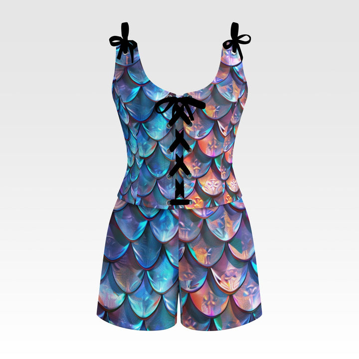 Mermaid Scale Shapewear Shorts Set