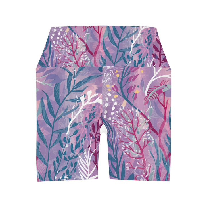 Purple Seaweed Yoga Shorts