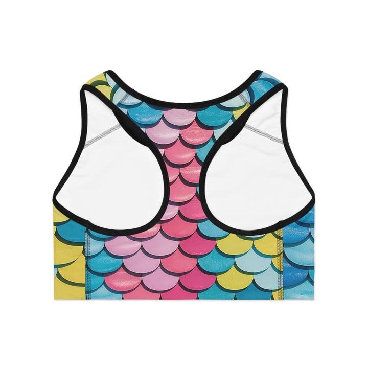 Colorful MNMs Sports Bra - Vibrant Activewear for Fitness Enthusiasts