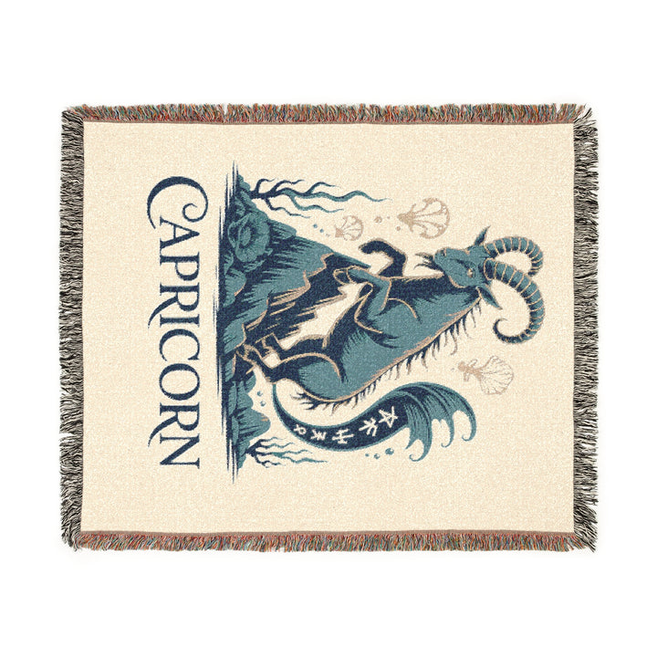 Capricorn Woven Blanket – Cozy Zodiac Throw, Astrology Home Décor & Unique Gift Idea