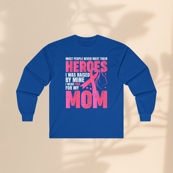 Hero Mom Cancer Survivor Long Sleeve Tee