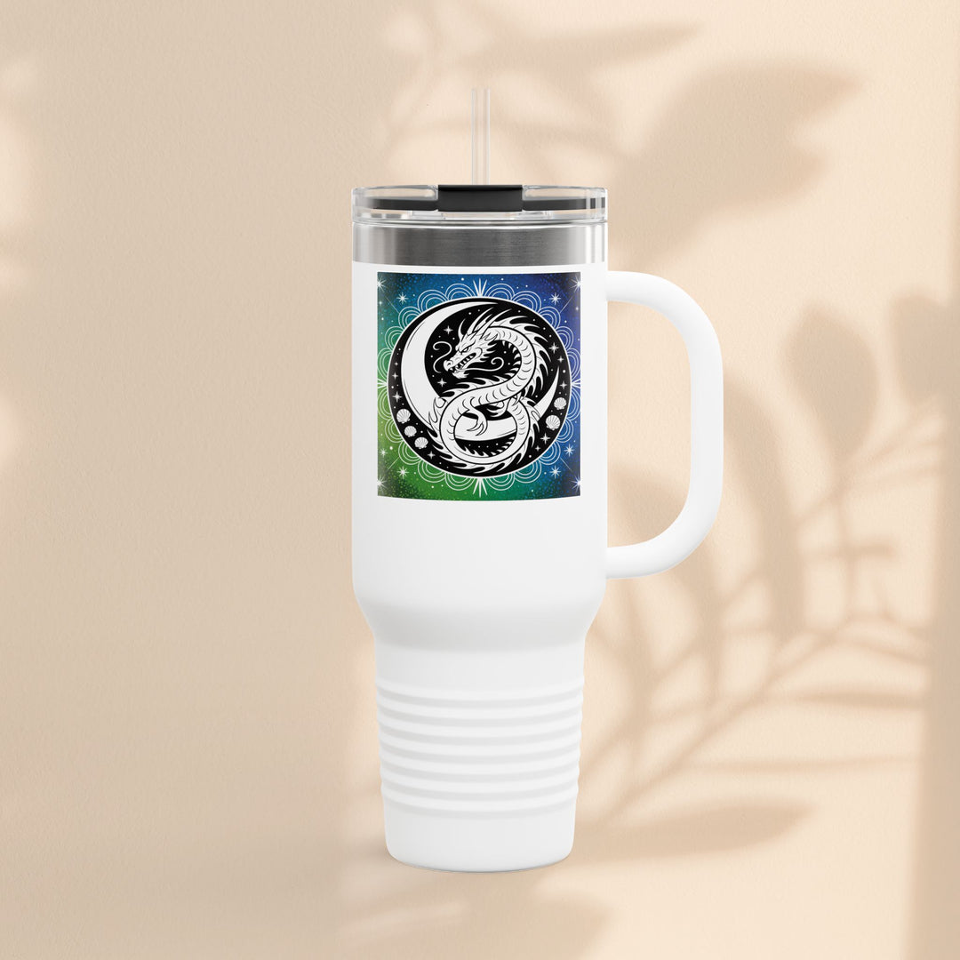 Galaxy Dragon Insulated Travel Mug - 40oz Eco-Friendly Water Bottle, Perfect for Camping, Road Trips, Gifts for Him/Her, Motivational Cup