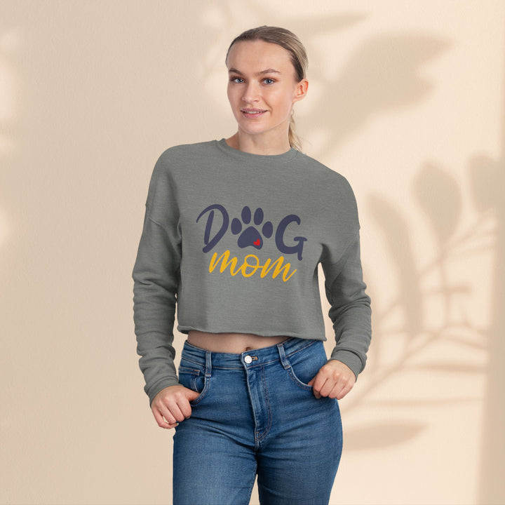 Dog Mom Cropped Sweatshirt - Perfect Gift for Dog Lovers