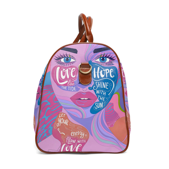 Colorful Art-Inspired Waterproof Travel Bag - Bring Love & Hope on Your Journey!