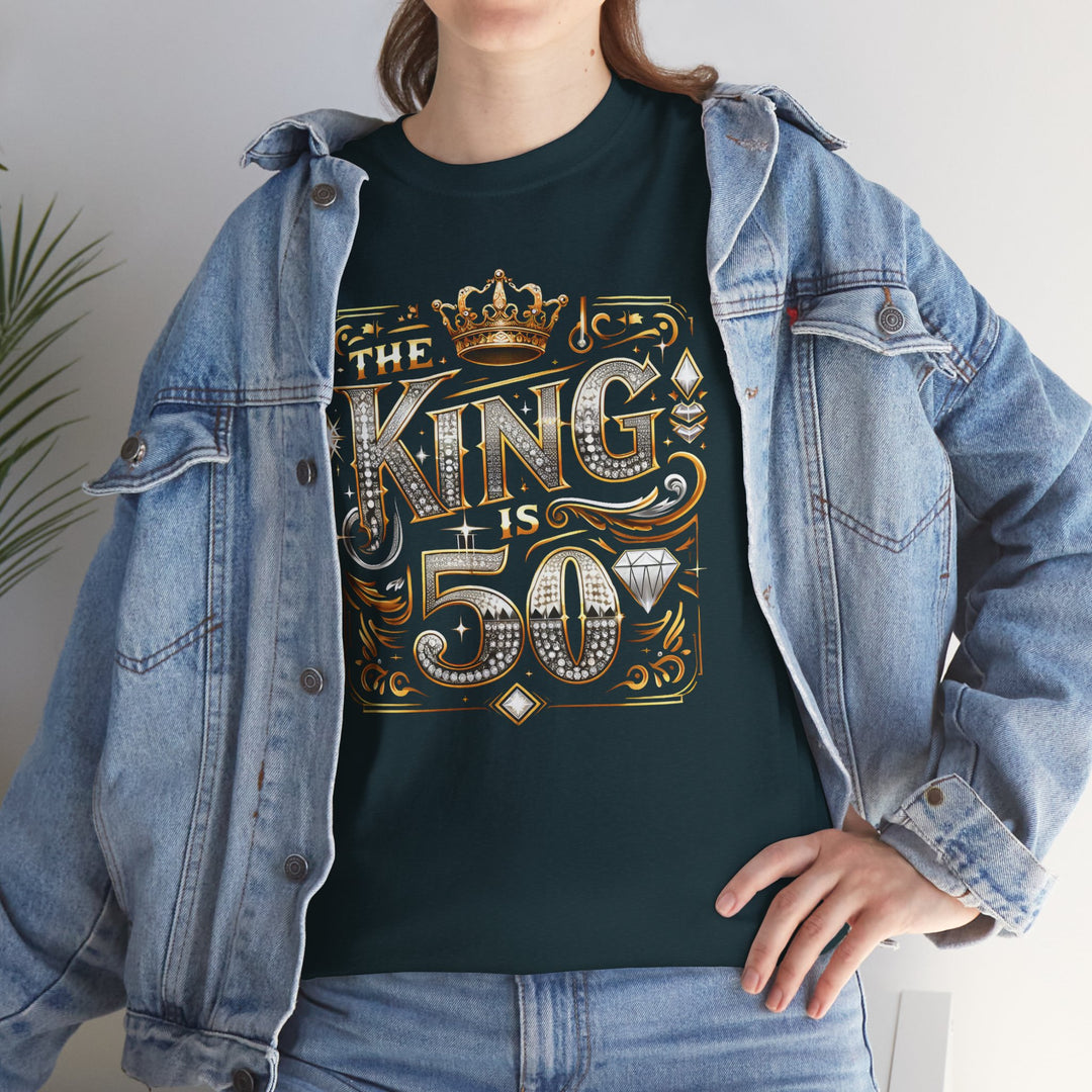 Royal 50th Birthday Tee, Vintage King Shirt, Men’s Birthday Gift, Celebrate 50 Years, Custom Graphic T-Shirt, Fun Party Top