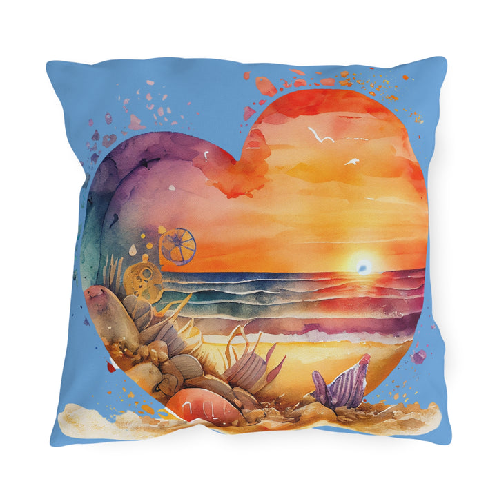 Outdoor Pillows - Beach Heart