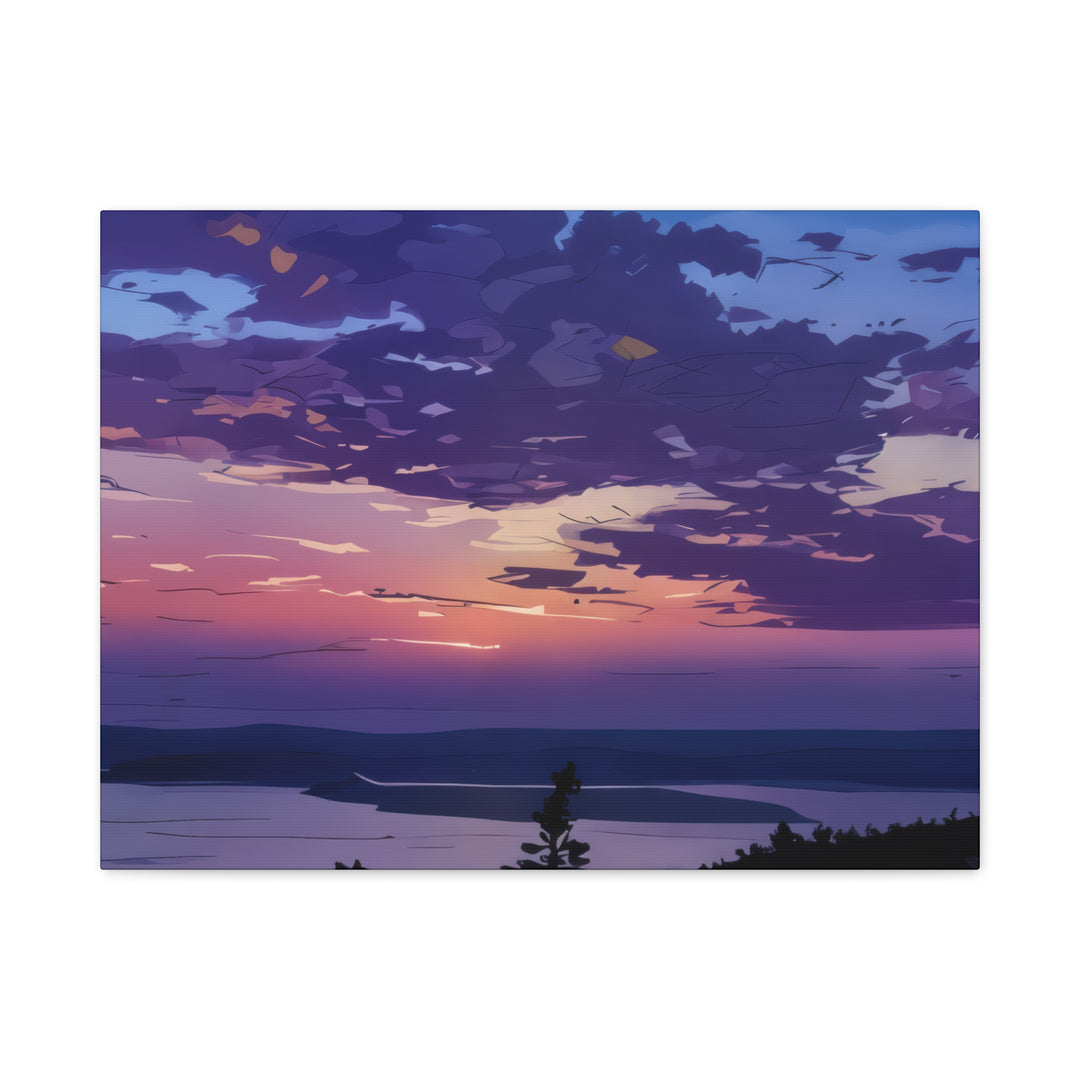 Elegant Sunset Canvas Print for Bedroom and Living Room