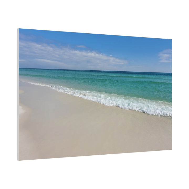 Beach Shoreline Matte Canvas Print – Tranquil Ocean Wall Art