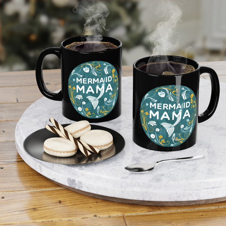 Black Coffee Mug, 11oz - Mermaid Mama