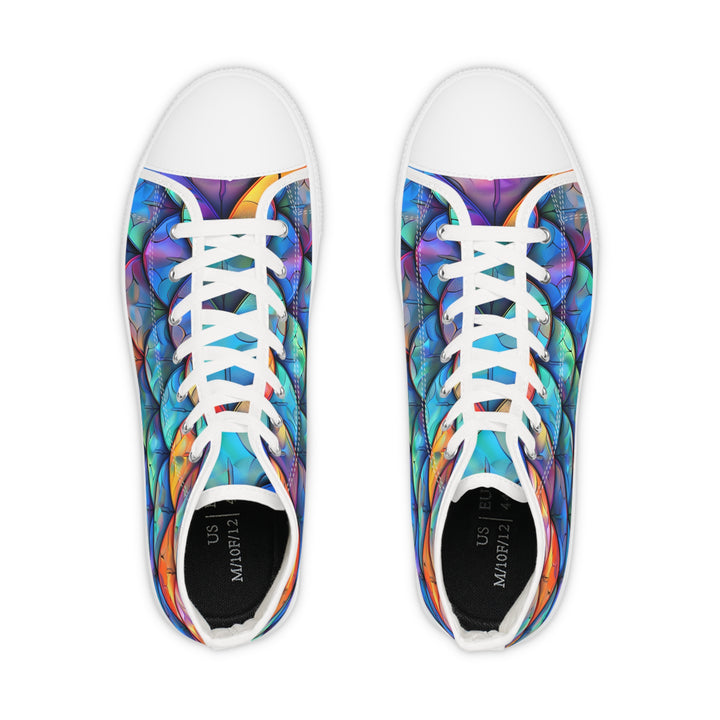 Men's High Top Sneakers - Dragon Scale Sneakers