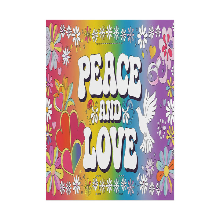 Peace and Love Rolled Posters - Colorful Floral Wall Art for Peaceful Decor