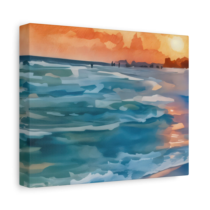 Coastal Sunset Canvas Art – Ocean and Beach Wall Décor