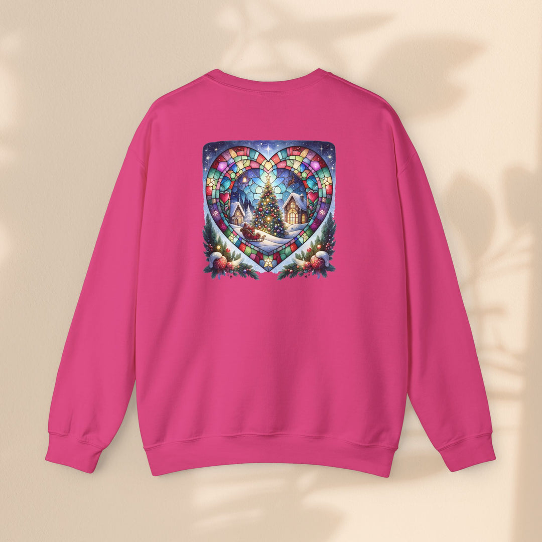 Unisex Heavy Blend™ Crewneck Sweatshirt - Christmas Tree Heart