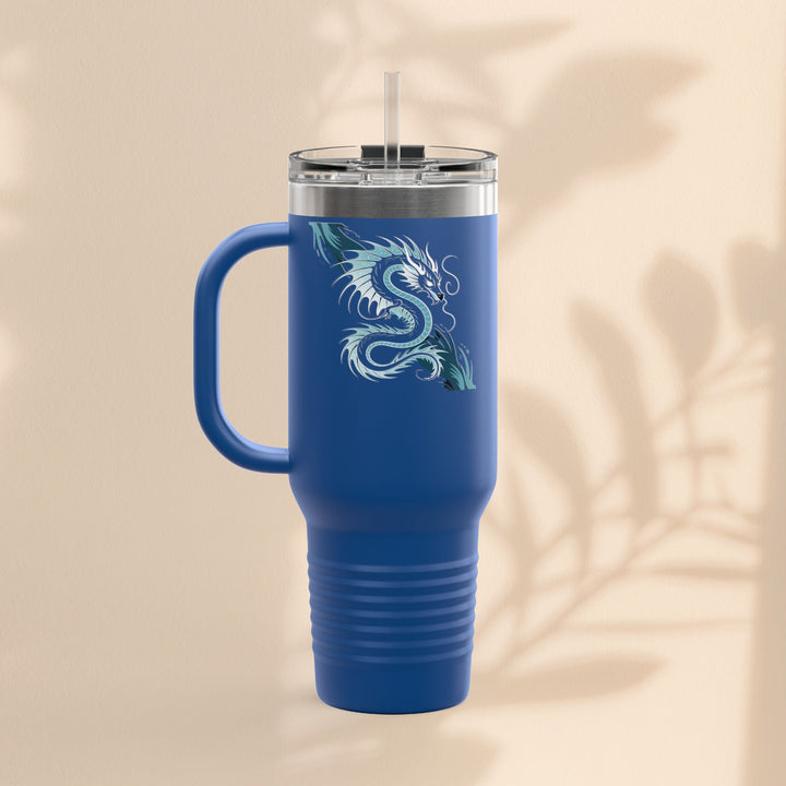 Bold Dragon Insulated Travel Mug, 40oz – Adventure, Road Trips, Unique Gift, Eco-Friendly Drinkware, Hot & Cold Beverages