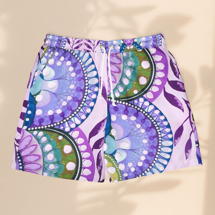 Purple Delight Unisex Swim Shorts – Perfect for Summer Fun