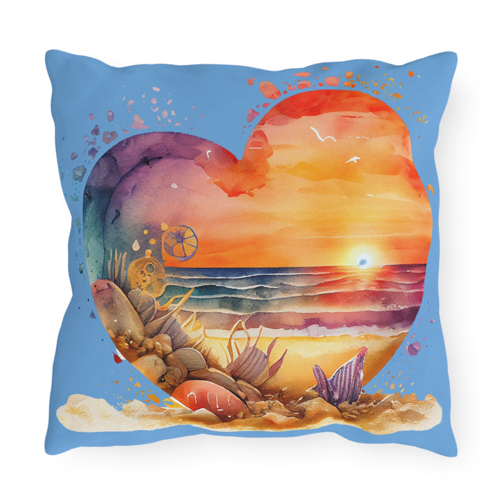 Outdoor Pillows - Beach Heart