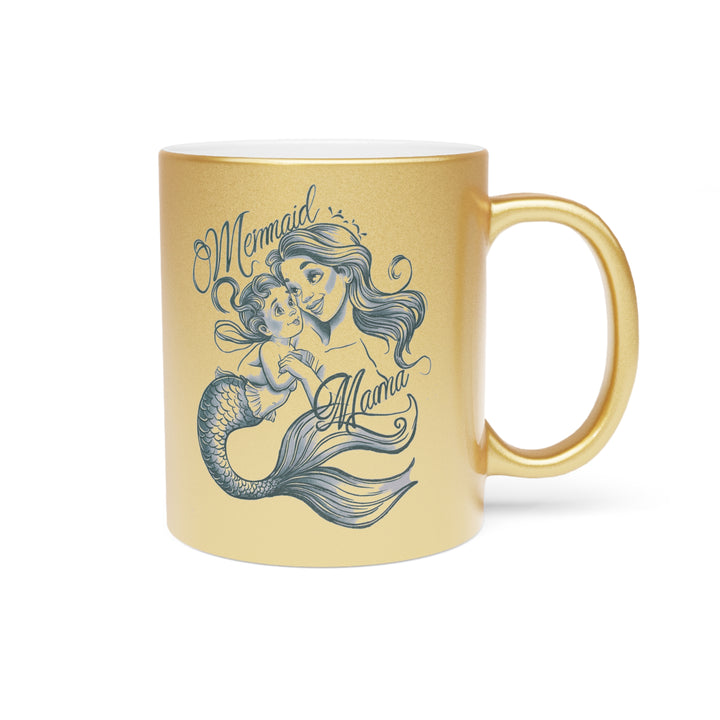 Metallic Mug (Silver\Gold) - Mermaid Mama Gold