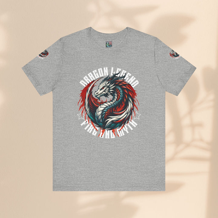 Unisex Jersey Short Sleeve Tee - Dragon Legend Fire and Myth