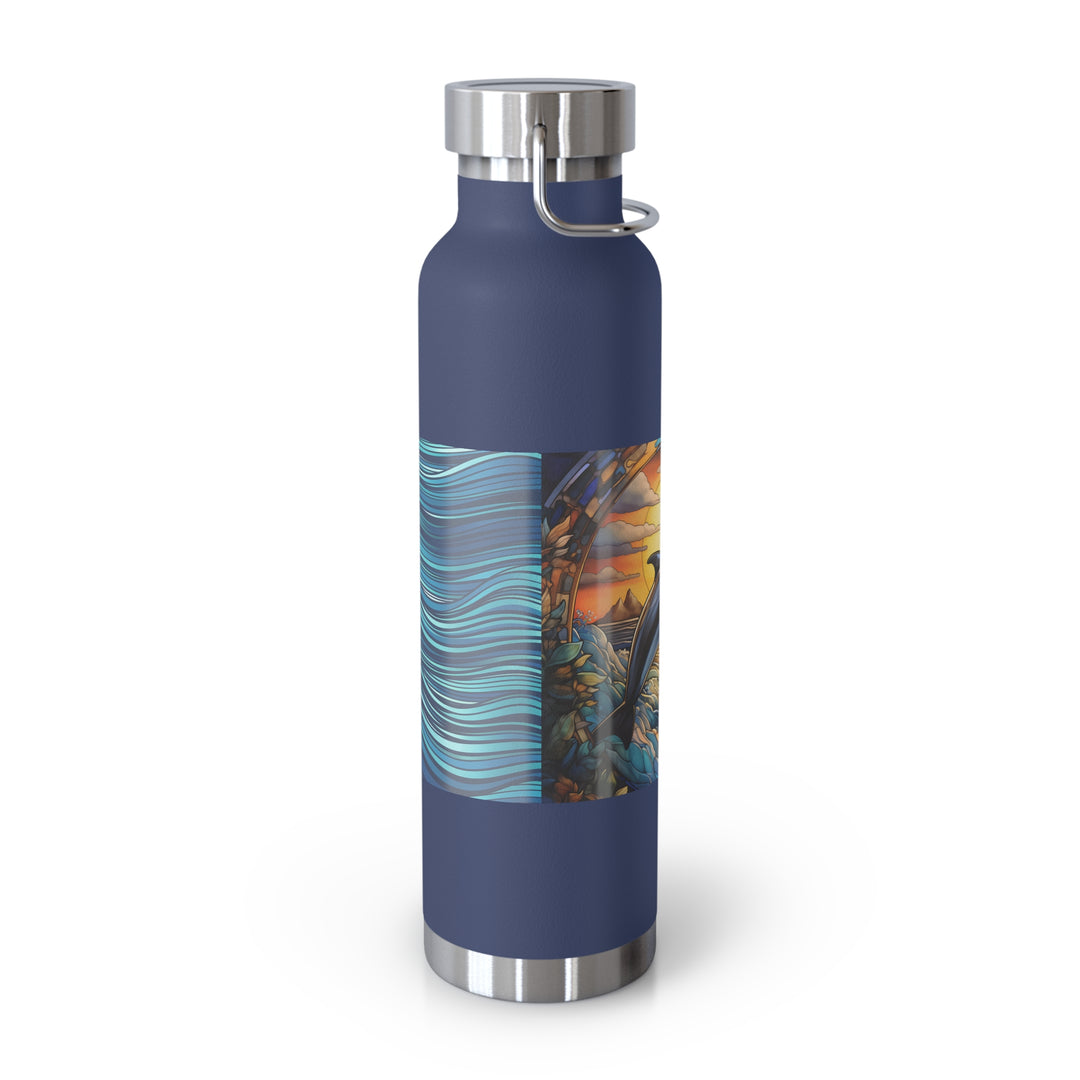 Copper Vacuum Insulated Bottle, 22oz - Dolphin Love