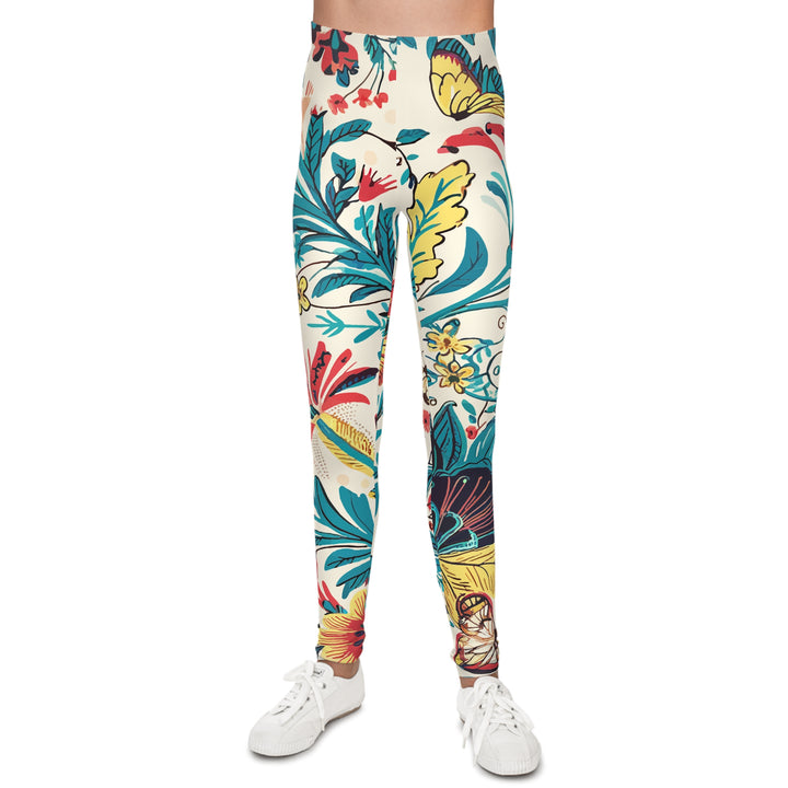 Colorful Floral Youth Leggings - Perfect for Spring & Summer Playtime
