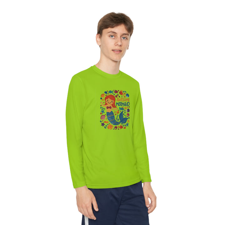 Youth Long Sleeve Competitor Tee - Awesome Mermaid