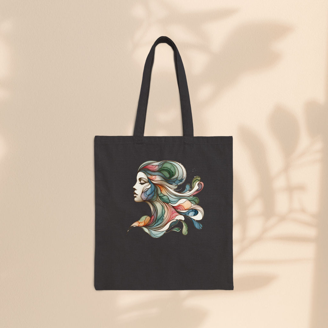 Cotton Canvas Tote Bag - Mermaid Waves